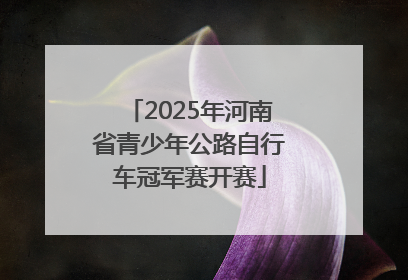 2025年河南省青少年公路自行车冠军赛开赛