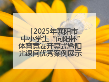 2025年襄阳市中小学生“向阳杯”体育竞赛开幕式暨阳光课间优秀案例展示活动举行