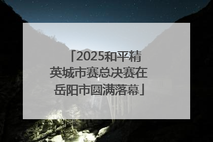 2025和平精英城市赛总决赛在岳阳市圆满落幕