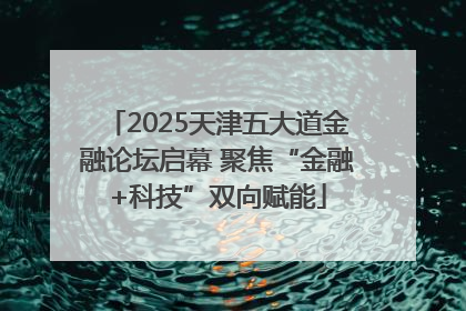 2025天津五大道金融论坛启幕 聚焦“金融+科技”双向赋能