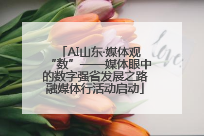AI山东·媒体观“数”——媒体眼中的数字强省发展之路融媒体行活动启动