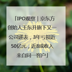 IPO观察｜京东方创始人王东升旗下又一公司递表，3年亏损近50亿元，近8成收入来自同一客户